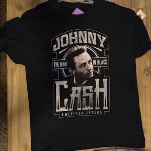 LG Black Johnny Cash Graphic Tee
